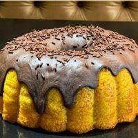 imagem Bolo em Gomos de Cenoura com Chocolate
